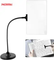 4X Magnifying Glass with Stand, 10"X6" Flexible Gooseneck Magnifying Glass, Larg