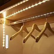 LED Under Cabinet Lighting Motion Sensor 9.84Ft Four Modes Bed Stairs Wardrobe Lamp Tape,Waterproof 5V USB LED Closet Night Strip Light (3M, White)