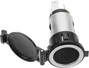 iplusmile 12V Cigarette Lighter Power Outlet Socket for Car Motorcycle Durable Black Silver Design Fire Material for Charging Smartphones