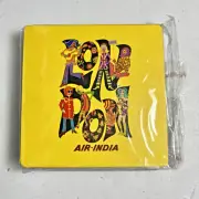 Graphic Design Psychedelic 1968 Air India Coasters Promoting Flights to London