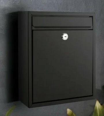 Sandleford Black Napoli Wall Mount Letterbox - NG124