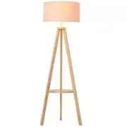 Freestanding Tripod Floor Lamp Bedside Light Reading Light with Storage Shelf Li