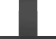 Haier 600 Series 90cm Box Chimney Wall Rangehood, Hood to Hob, Black