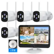 [Dual Lens 2K+2K&10X Zoom] Home Wireless Security Camera System with 12.5" LC...
