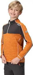 [REGATTA] Childrens/Kids Hewley Recycled Half Zip Fleece Top (UK Size: 15-16 Years) (Orange Pepper/Seal Grey)