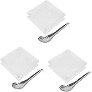 Alipis 3 Sets Versatile Spherification Tool Caviar Making Box Multiple Holes for Molecular Gastronomy