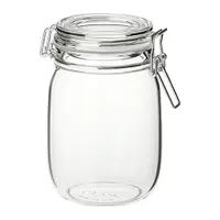 在飛比找IKEA優惠-IKEA 附蓋萬用罐, 透明玻璃, 1 公升
