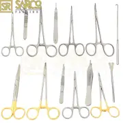 20 Pieces Canine Spay Pack Set of Veterinary Instruments Forceps+Needle Holders