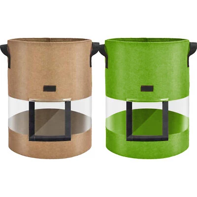 Fabric Grow Bags Nonwoven Heavy Duty Planting Pots Multi-Purpose