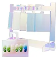 Acunny Nail Display Board, False Nail Display Board, Acrylic False Nail Practice Display Board, Professional Fingernail Tips Card Stand Salon Shows