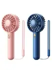 Portable Fan 2-Pack - Mini Handheld & Desk Fan with Base, 3-Speed Powerful Re...