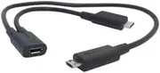 CY Micro USB Female to 2 Micro USB Male Splitter extension charge cable for Galaxy S5 i9600 S4 I9500 Note2 N7100 S3 I9300 S2 9100