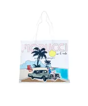 Fiorucci Graphic Beach Tote One size White