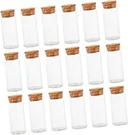 PartyKindom Glass Test Tube Bottles Cork Stopper Storage Tube for Scientific Experiments Jewelry Making