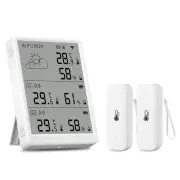 Tuya WiFi+RF433 Temperature & Humidity Sensor Sets Screen Display Monitor Main Sub devices Kits Works With Alexa Google