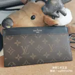 『二手』LV SLIM PURSE 手拿包 M80348 M80390 路易威登一字拉鏈長夾 多卡位卡包 手拿錢包