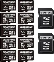 Gigastone 32GB 10-Pack Micro SD Card, Full HD Video, Surveillance Security Cam Action Camera Drone, 90MB/s Micro SDHC UHS-I U1 C10 Class 10