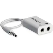 StarTech.com MUYHSMFFADW White headset adapter for headsets with separate headphone / microphone plugs 3.5mm 4 position to 2x 3 position 3.5mm M/F [MUYHSMFFADW]