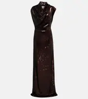 [Tove] Tove Azalea sequined gown AU 14 brown