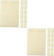 COHEALI 2sets A5 Notebook Refill Paper Pack Loose-Leaf Planner Inserts Binder Paper for Writing Drawing Note-Taking 60sheets*2