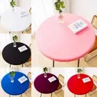Waterproof Dining Tablecloth Round Table Mat Elastic Table Cover Outdoor