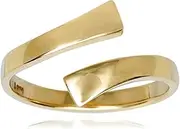 [JewelryWeb] 14k Yellow Gold CZ Simulated Diamond Adjustable Elegant Body Jewelry toe ring-toe ring for Women