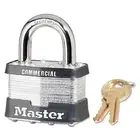 Master Lock No. 5 Laminated Steel Padlock 3/8" Dia Shackle 1" H