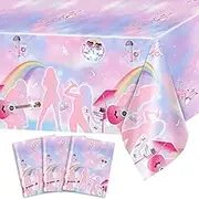 Avezano 3 pcs Music Birthday Tablecloths Popular Music Birthday Tablecover Pastel Bday Party Decorations Singer Fans Plastic Rectangle Tablecloth 108x54icnh