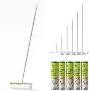 Foyer Nuage 9.5'' Large Lint Roller for Pet Hair with 6 Extendable Handle and Dust-Proof Cover * 5 Refills 300 Sheets, Long Handle Lightweight Extra Sticky Heavy Duty Mop for Cleaning Carpet Floor