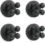 YQkangzhu 4Pcs Wall Hooks Toothbrush Holders, Multi-Purpose Silicone Key Hanging Holder, Wall Mounted Single Razor Holder for Shower, Self Adhesive Towel Hook, Plug Holder for Bathroom Kitchen Office