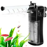 AQQA Aquarium Internal Filter, Submersible Power Filter in-Tank with Adjustab...