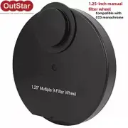 1.25" Multiple 9-Filter Manual Filter Wheel for CCD Cooled Camera Telescope #sz