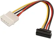 VoltShine Molex 4 Pin SATA Power Cable M-SATAH 16cm Ideal for Connecting and Powering Storage Devices