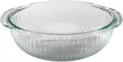 Pyrex Serveware 2 Qt Sculpted Bowl, Clear