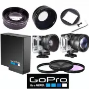 GOPRO HERO5 BLACK WIDE ANGLE LENS+TELEPHOTO ZOOM LENS + AABAT-001+ FILTER KIT