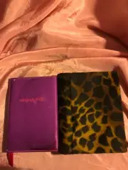 Lot of 2 Notebooks,animal furry print 6x7.5”,hot pink 7x5~new
