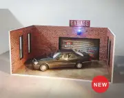 Brick service garage 1:18 scale Diorama model kit Car models display Size 1/18