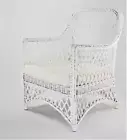 STELLA WHITE RATTAN LOUNGE CHAIR ACCENT CHAIR/ ARMCHAIR /EASYCHAIR