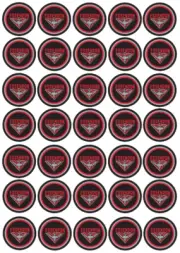 35 x Essendon Bombers Edible Cupcake Toppers Image Birthday Party Decoration