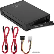 2.5in Hard Disk Box,Black ABS Dual-Disc Built-in Floppy Disk Drive Enclosure Computer Peripheral Accessories,for Win 2000/for XP/for VISTA/7/8/10, for OS 10.X.Linux