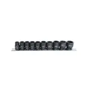 SP Tools 10Pcs 3/8" Drive Impact Socket Rail Set - 6 Point Metric Cr-Mo Steel