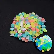 Luminous Stones Gemstones for Children, 1Cm Glow in The Dark Pebbles Rock Cobblestones Glowing Garden Decoration Garden Lawn Aquarium,Multi,1000pcs