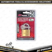 PK Tool 40mm Brass Padlock - Two Keys with Hardened Chrome Steel Shackle