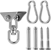 Adjustable Hanging Chair Hardware, Hammock Chair Spring Pin Plug Hardware, Heavy-Loading Hammock Chair Hanging Kit Swing Mounting Hardware for Hanging Basket Chairs (Silver)
