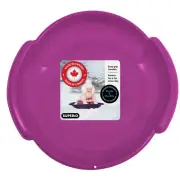 Superio Round Snow Saucer Sled Fuchsia Pink 24" Sledding Disc for Kids, Adults