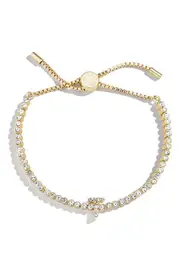 BaubleBar Initial Slider Bracelet in Clear T at Nordstrom One Size