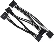 EMSea 4 Pin IDE Molex to 15 Pin SATA Power Supply Cable 4 Pin IDE Male to 5 X 15 Pin SATA Female Power Splitter Cable 18AWG for Hard Drives/Optical Drives
