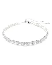 Swarovski Ariana Grande Crystal Heart Halo Tennis Choker Necklace, 11.75-17.375