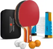 NIBIRU SPORT Ping Pong Paddles Set - Professional Table Tennis Rackets and Balls