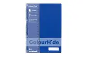 Colourhide Writing Notebook w Ruler A4 School Stationery 120 Pages Classic Blue
